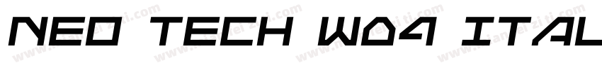 Neo Tech W04 Italic字体转换
